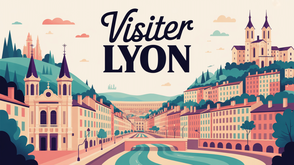 Illustration ville européenne Lyon quoi visiter architecture Renaissance