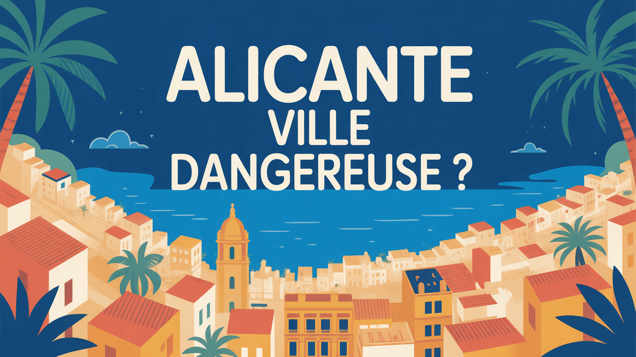 Vue panoramique Alicante ville dangereuse