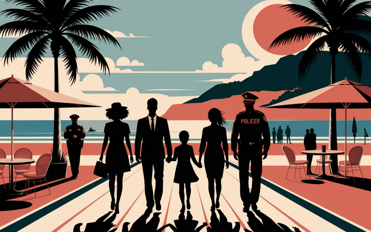 Famille en promenade à Chypre sécurité