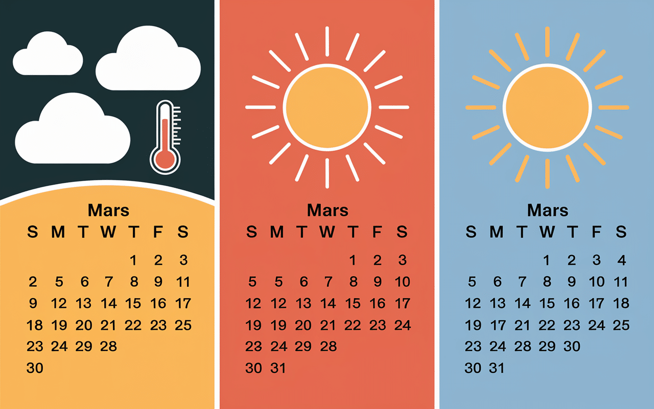 Calendrier météo Lanzarote mars