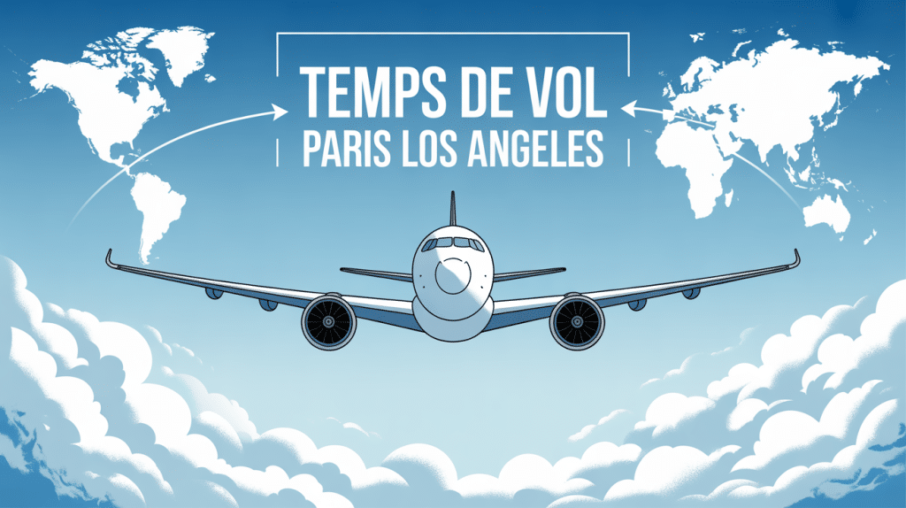 Vue aérienne Paris Los Angeles