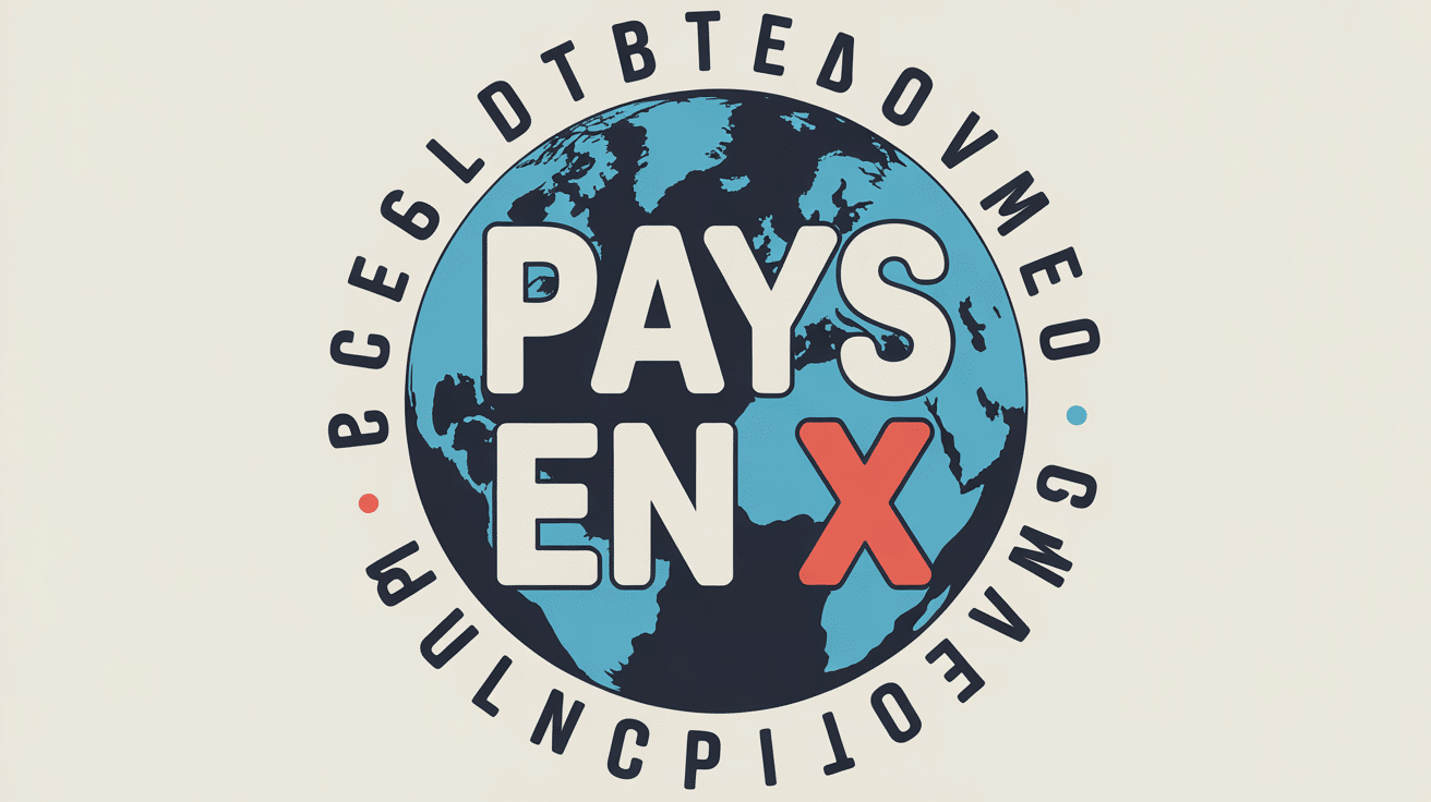 Globe stylisé avec X