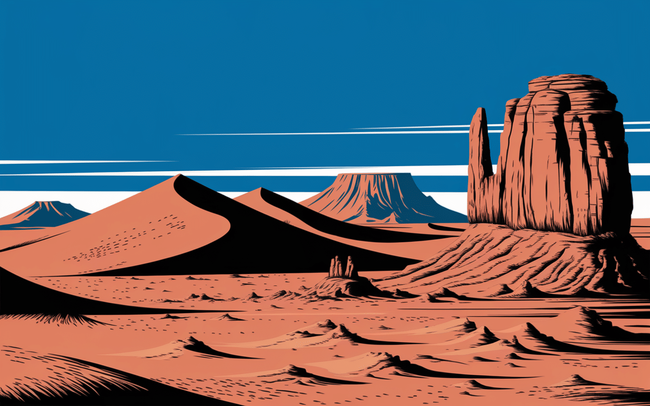 Dunes et roches du Sahara Algérien