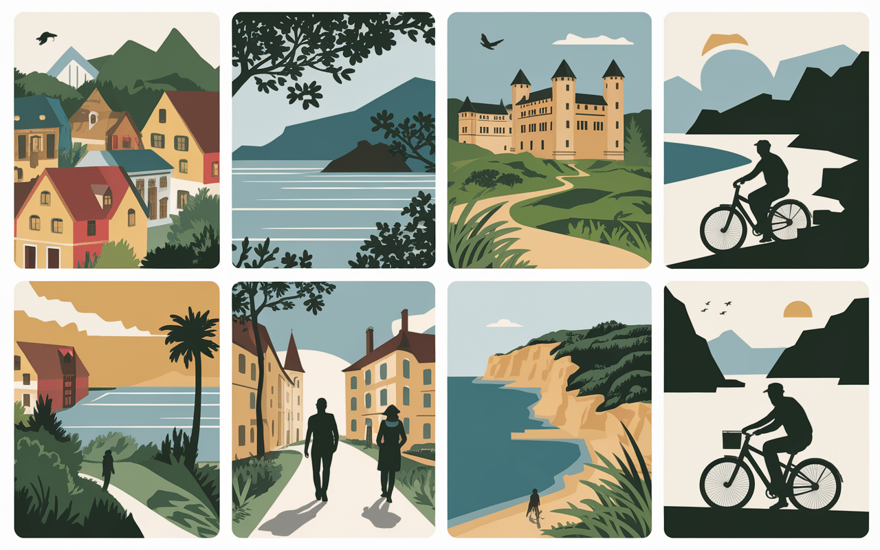Collage destinations Europe Philibert