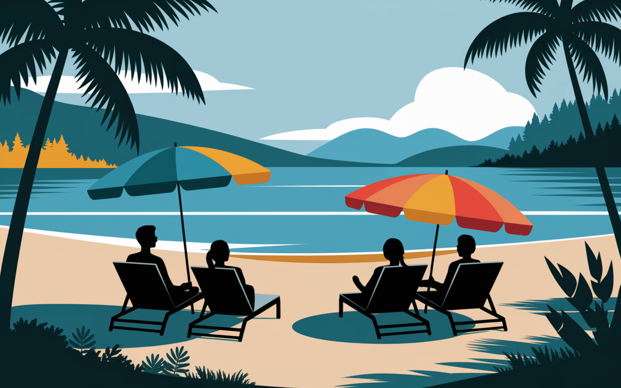 Plage de Brison Saint Innocent au bord du lac