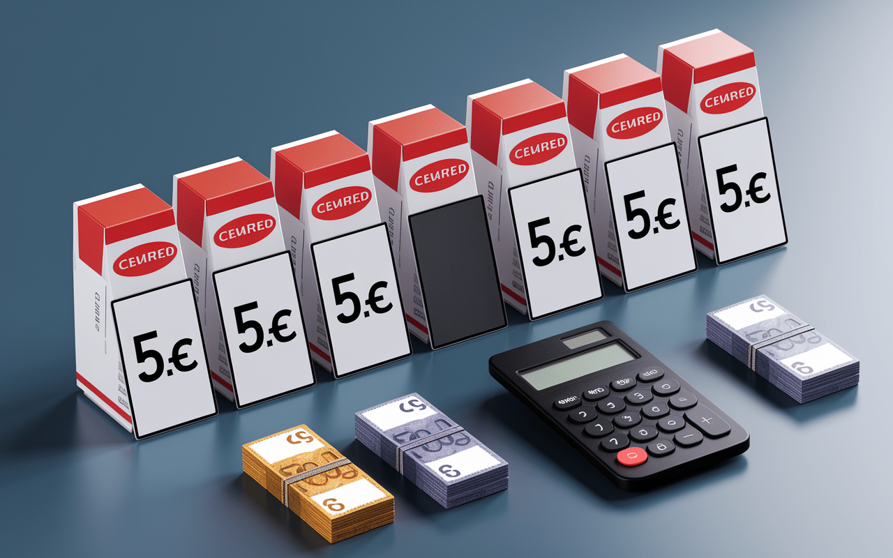 Prix cigarette Italie 2025 tableau par marque