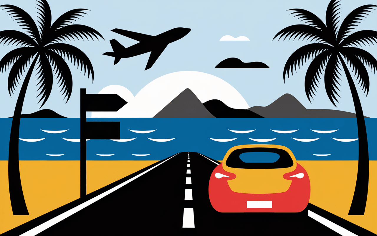 Route côtière menant à Playa del Médano