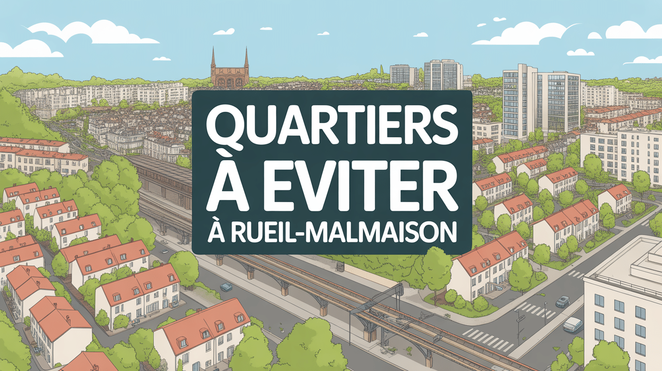 Vue aérienne des quartiers à éviter à Rueil-Malmaison