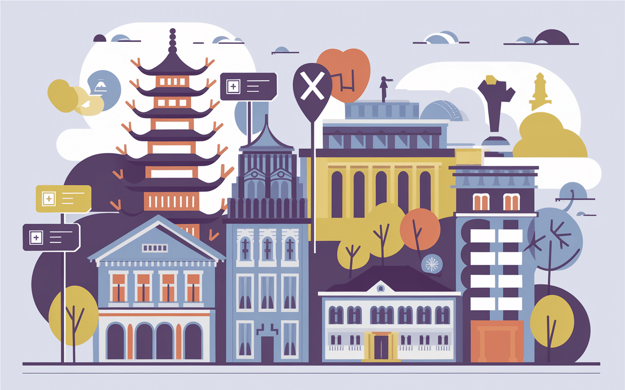 Paysages urbains avec X