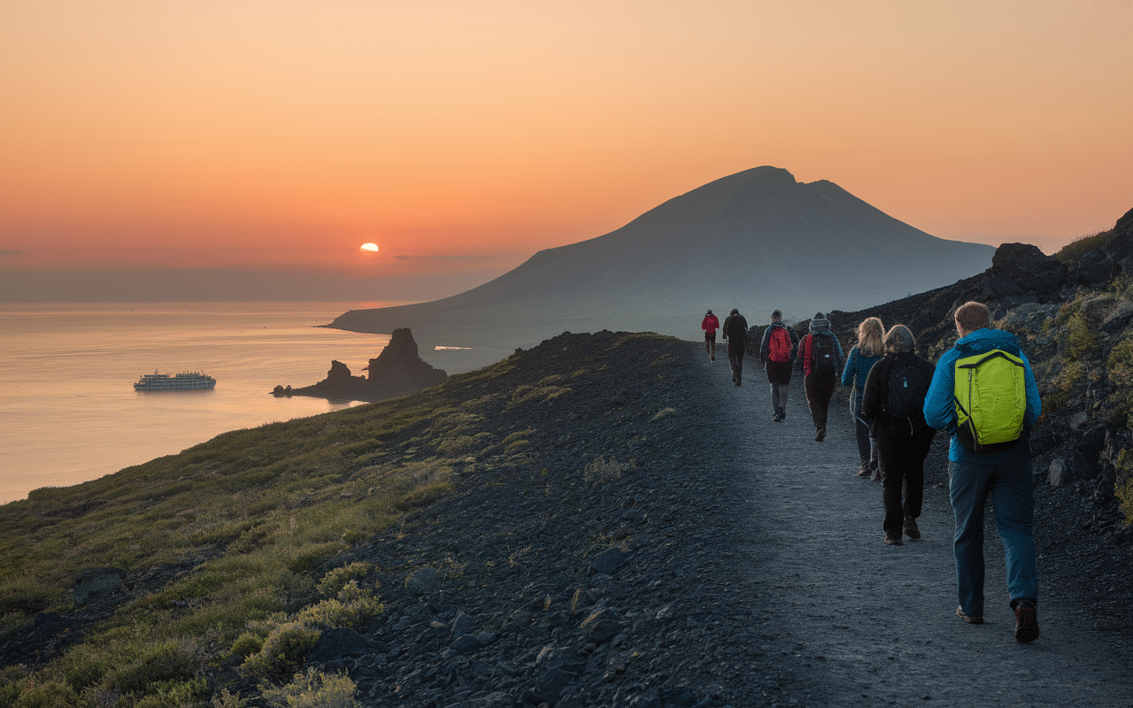 Visite au coucher du soleil du Stromboli
