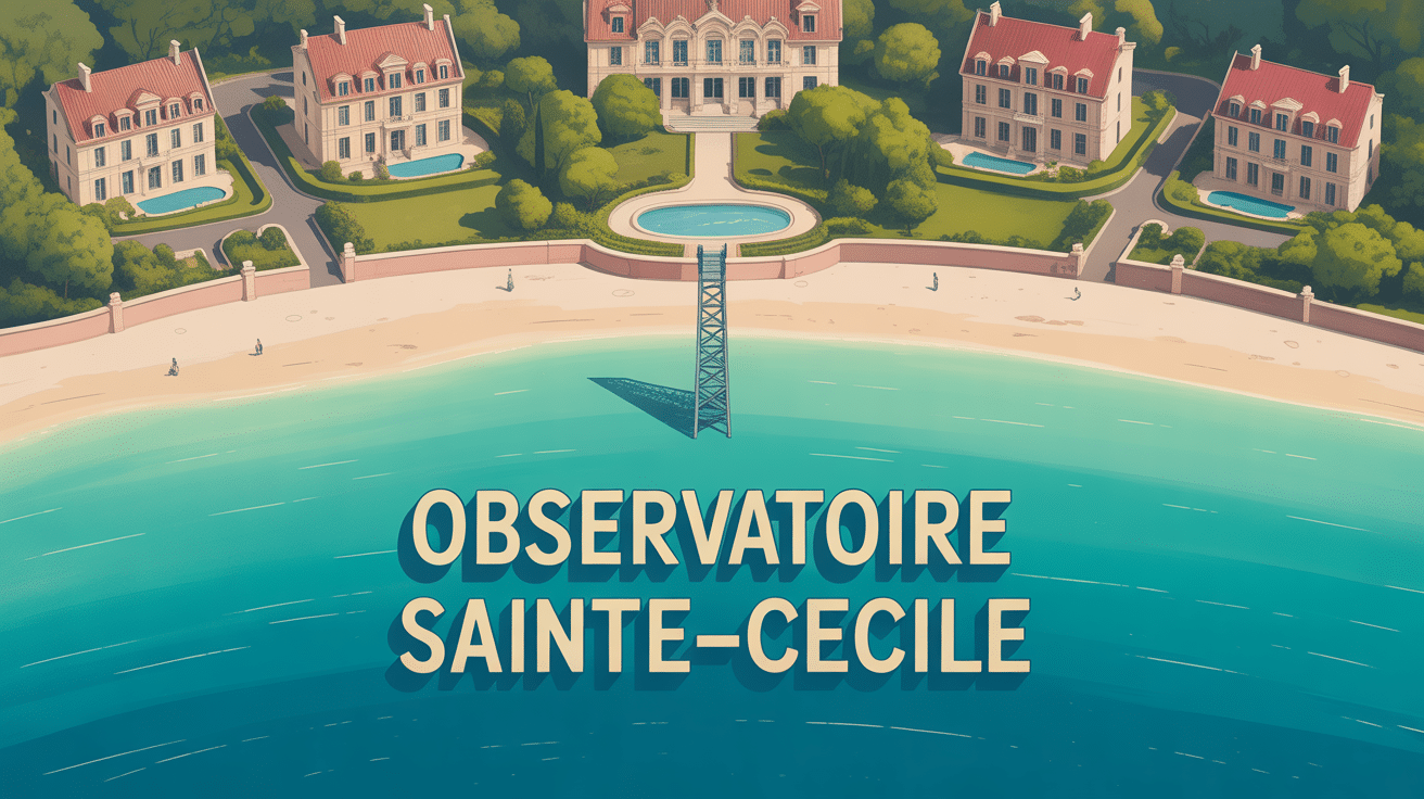 Observatoire Ste Cécile et bassin turquoise