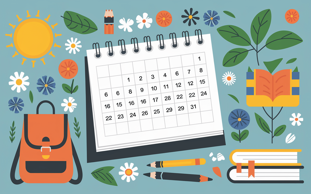 etats unis vacances scolaires vue calendrier