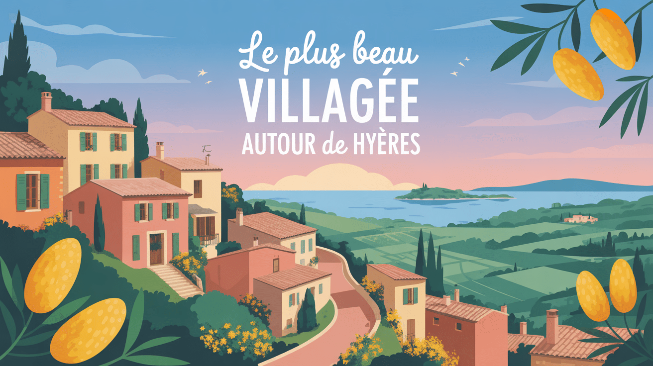 Vue panoramique du plus beau village autour de Hyères