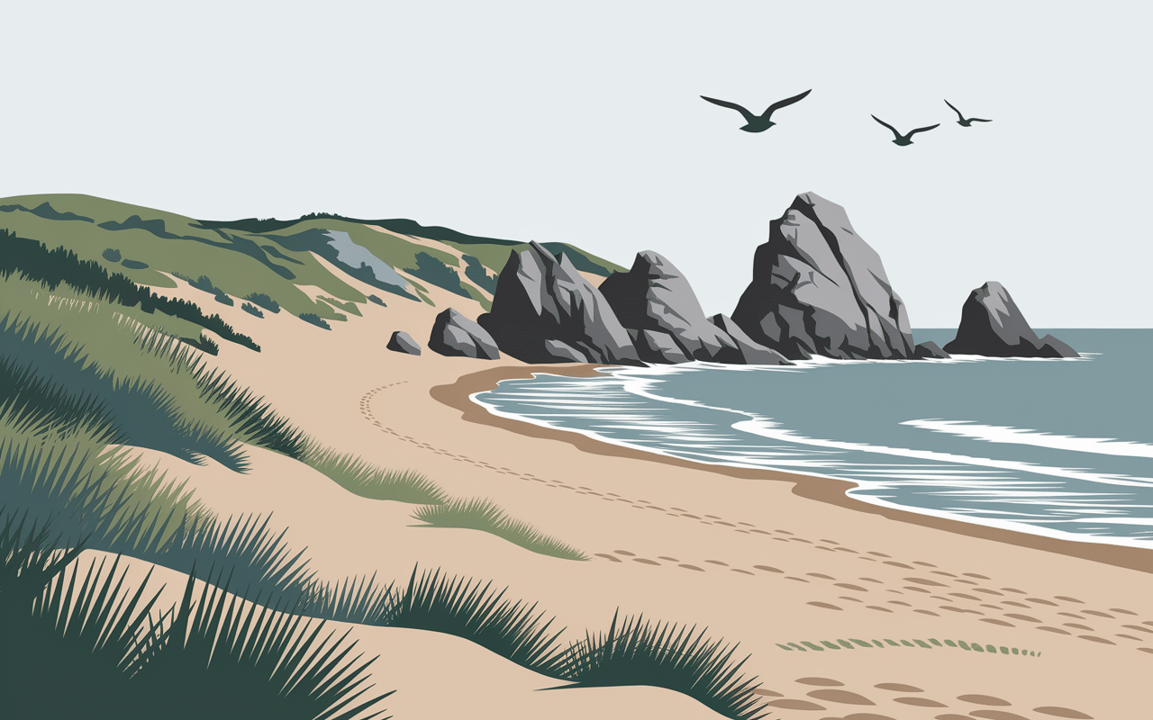 pointe du perche paysage naturel plage dunes