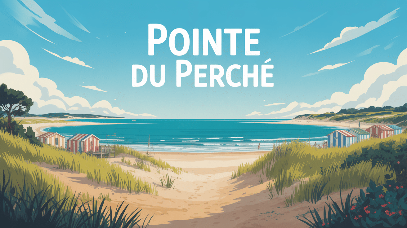 illustration pointe du perche littoral plages dunes cabanes