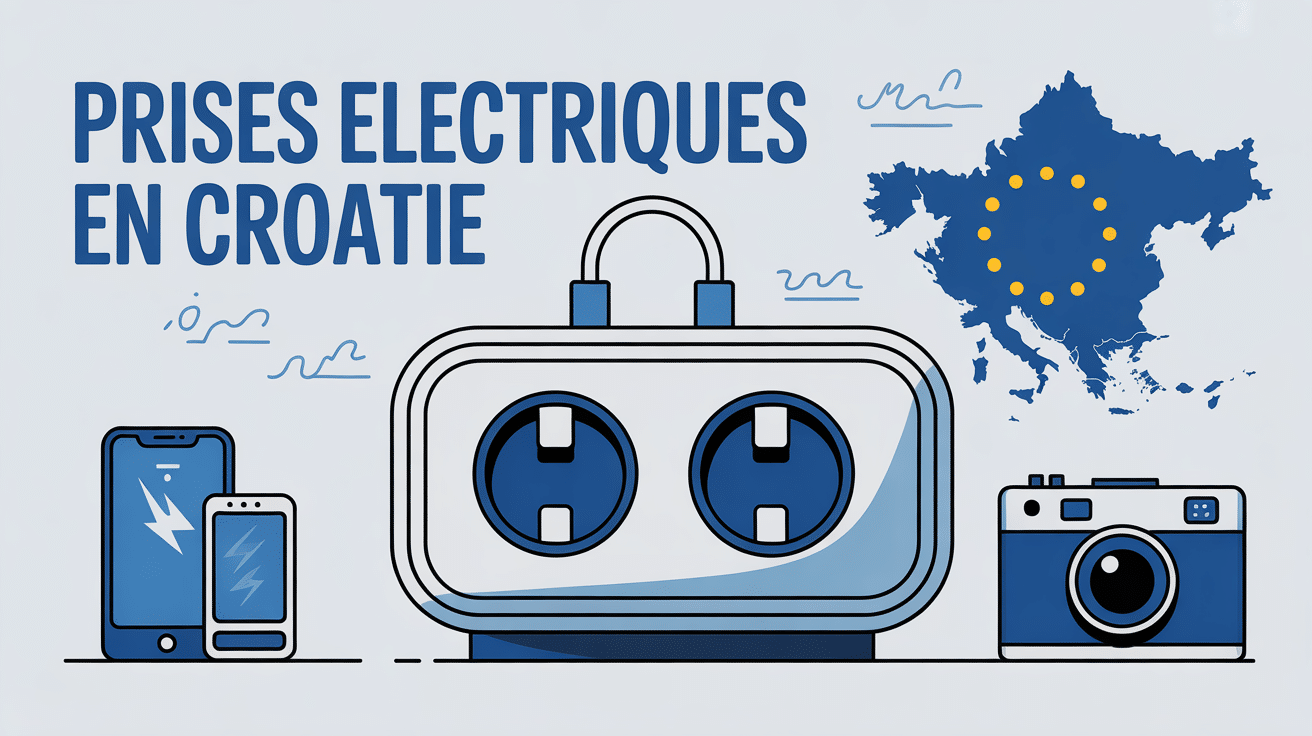 Prises Croatie schéma carte Europe appareils