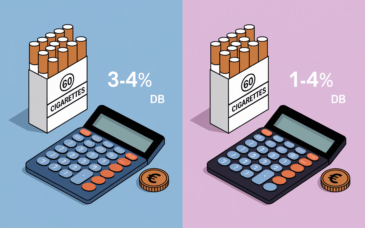Infographie prix cigarette Croatie vs France