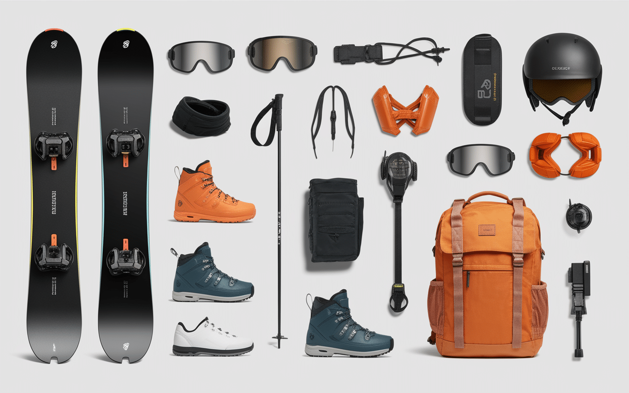 Équipement randonnée splitboard sac DVA pelle sonde