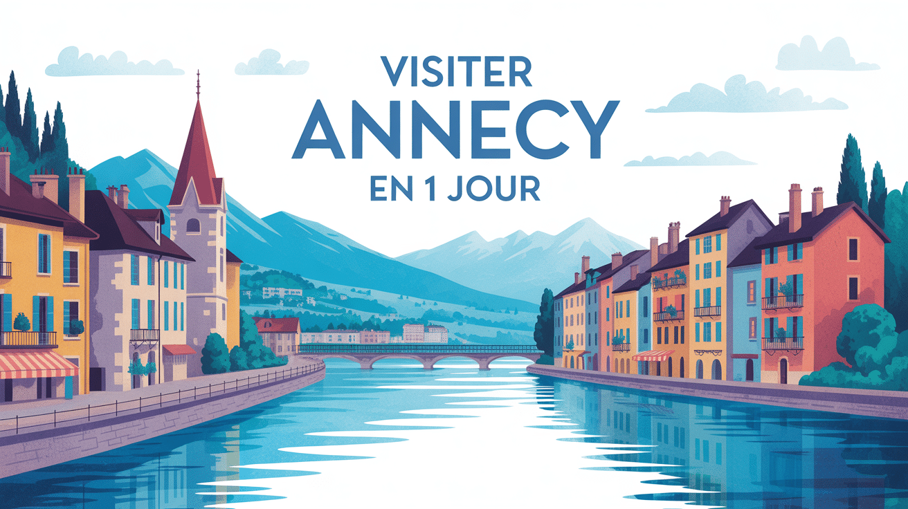 visiter annecy en 1 jour illustration ville lac canaux