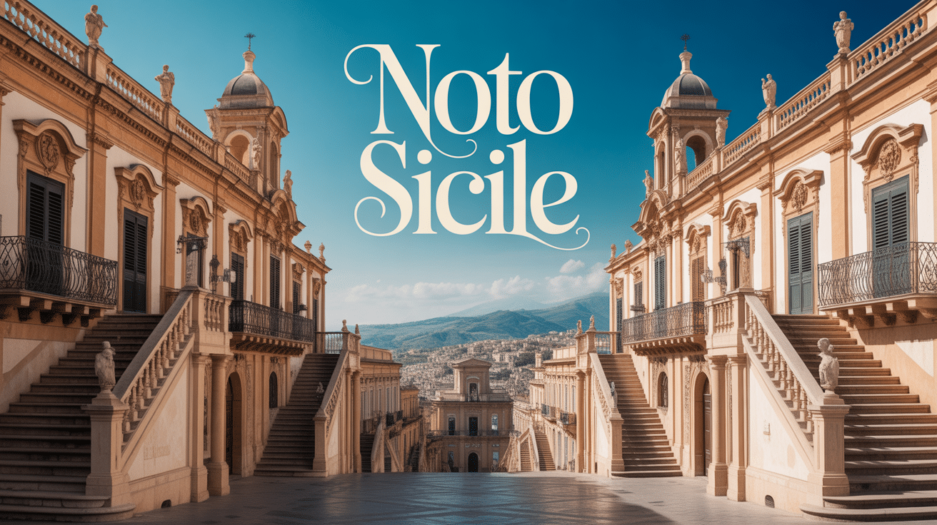 panorama noto sicile baroque lumière dorée