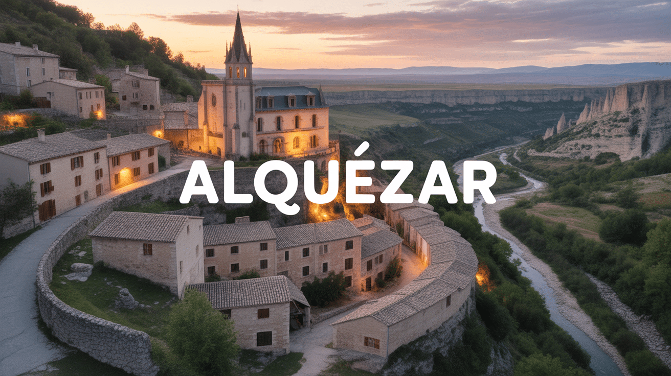 alquézar village perché canyon coucher de soleil