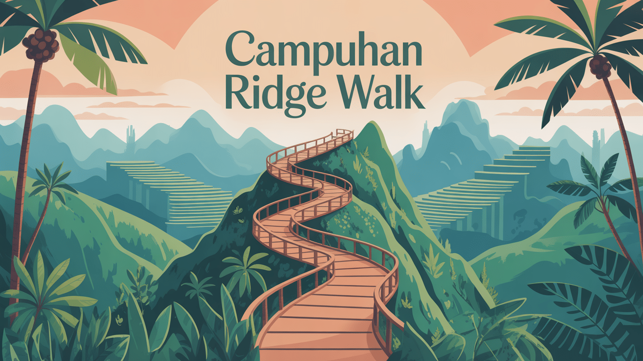 Vue panoramique sentier Campuhan Ridge Walk à Ubud