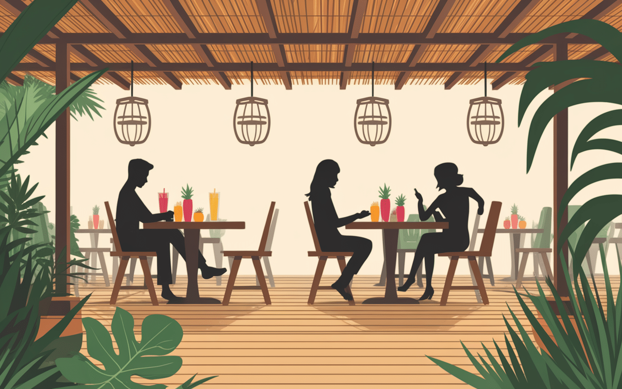 cafes restaurants detente canggu bali