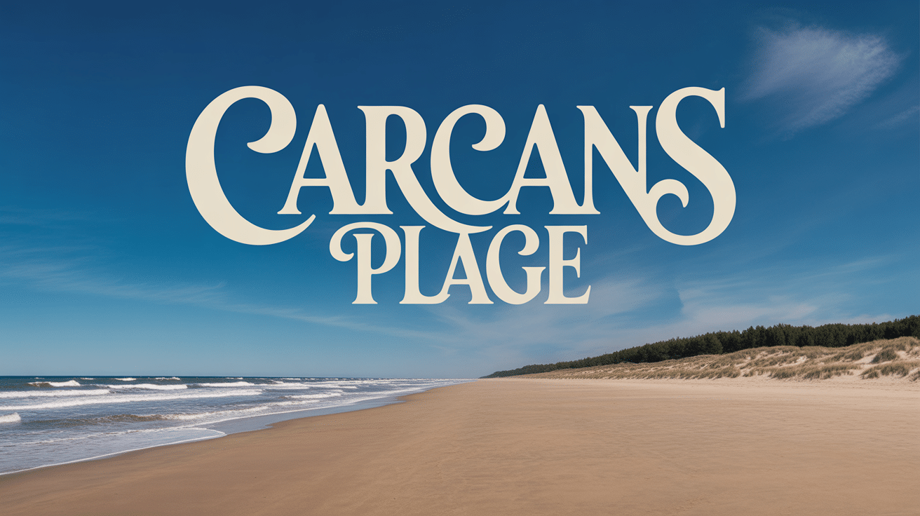 Vue panoramique de carcans plage dorée et océan