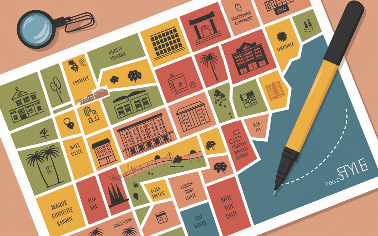 carte dubai quartiers principaux icones touristiques