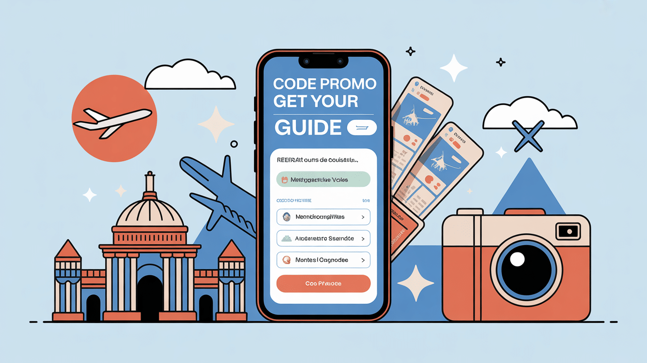 Code promo Get Your Guide sur smartphone pour réservation