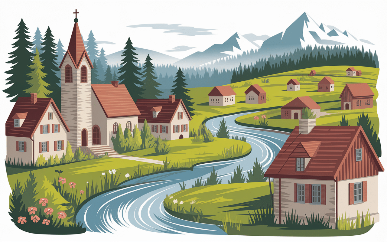 Village Corcieux nature et patrimoine Vosges