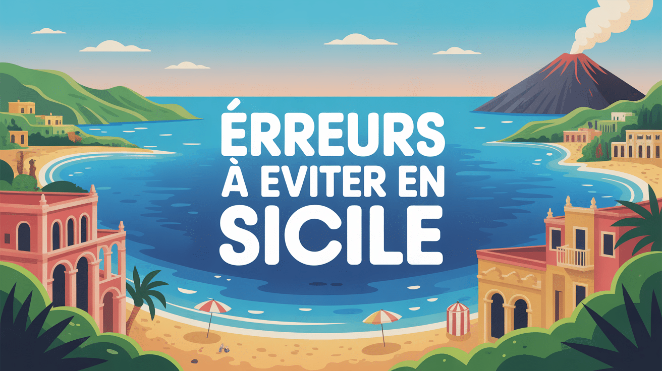 Illustration colorée Sicile erreurs à éviter