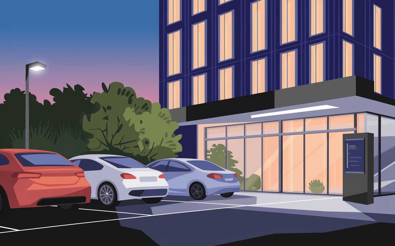 parking securise de l'etap hotel castelnaudary avec borne automatique