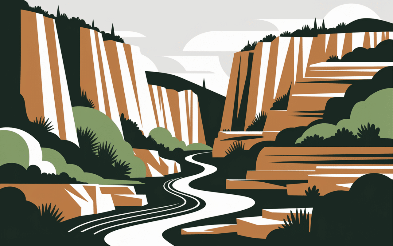 paysage canyon et cascade gorges du loup