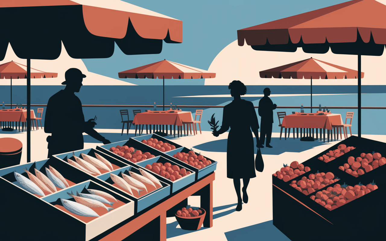 Marché aux poissons et vie locale à Marsaxlokk village