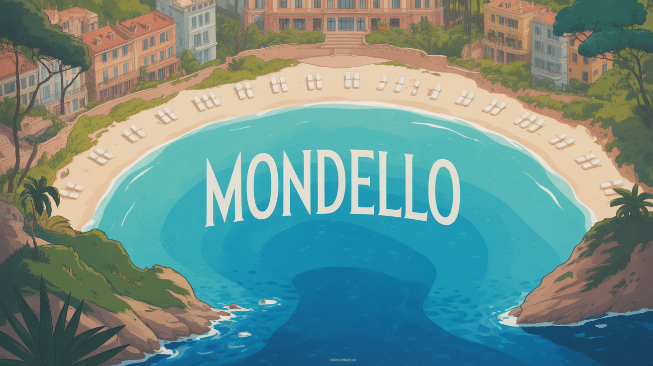 Vue aérienne plage Mondello sable blanc eaux turquoise