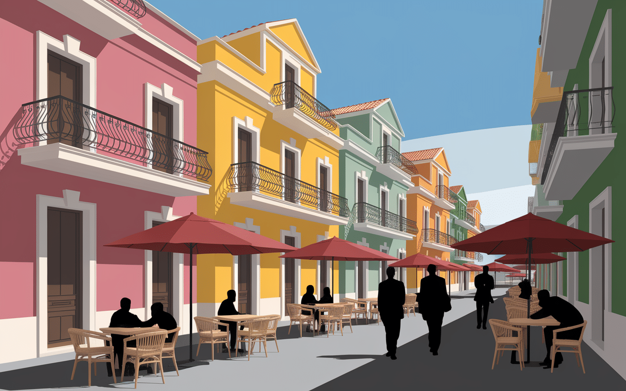 Vie locale Mondello villas colorées restaurants spécialités siciliennes