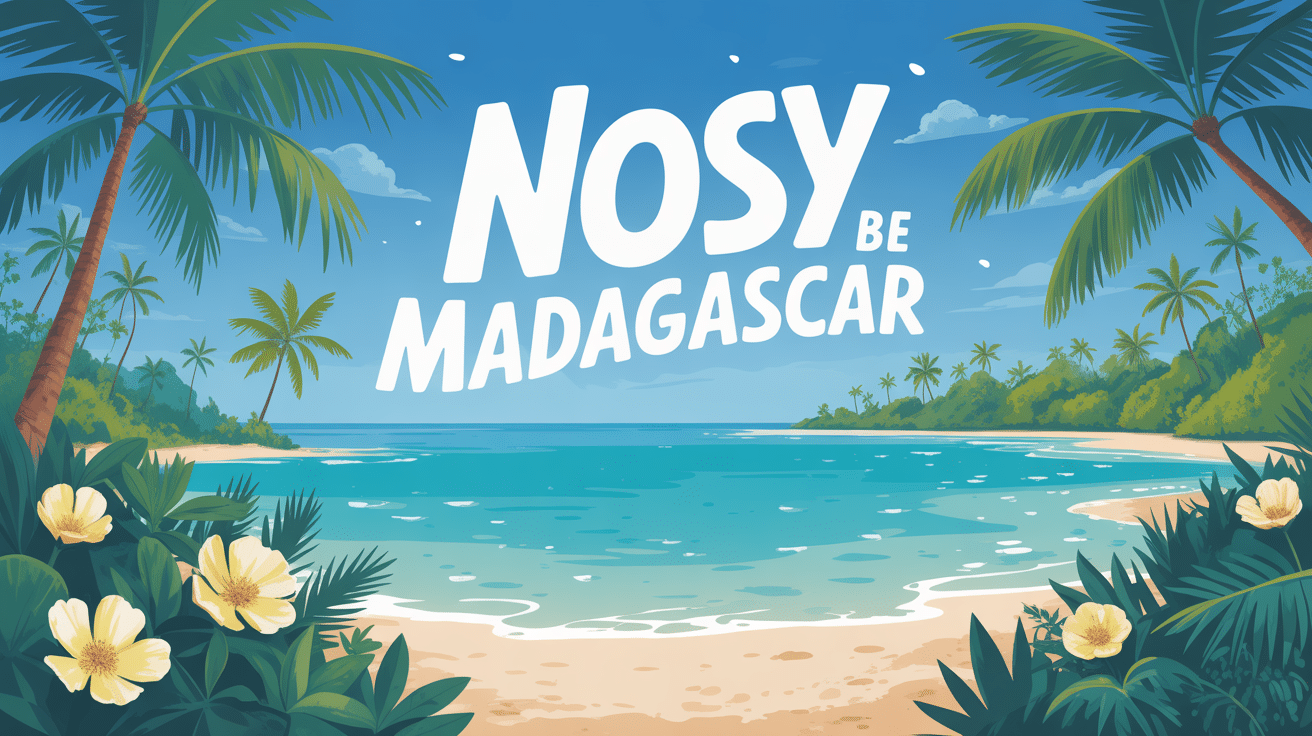 nosy be madagascar illustration île tropicale