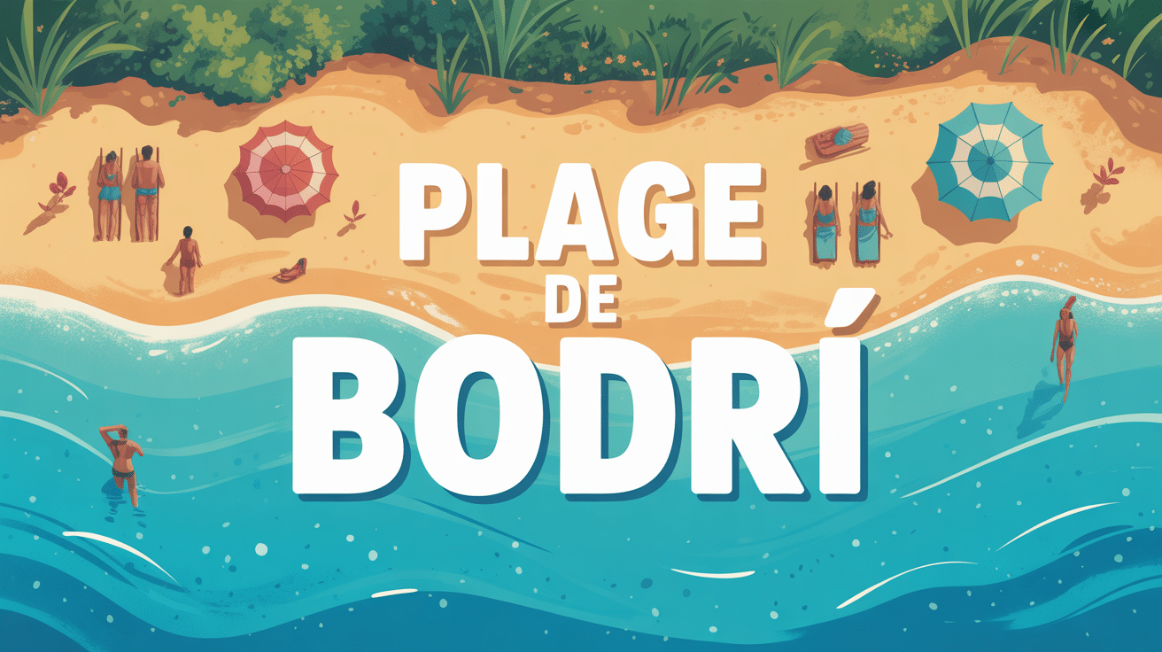 Vue panoramique plage de Bodri sable et mer turquoise