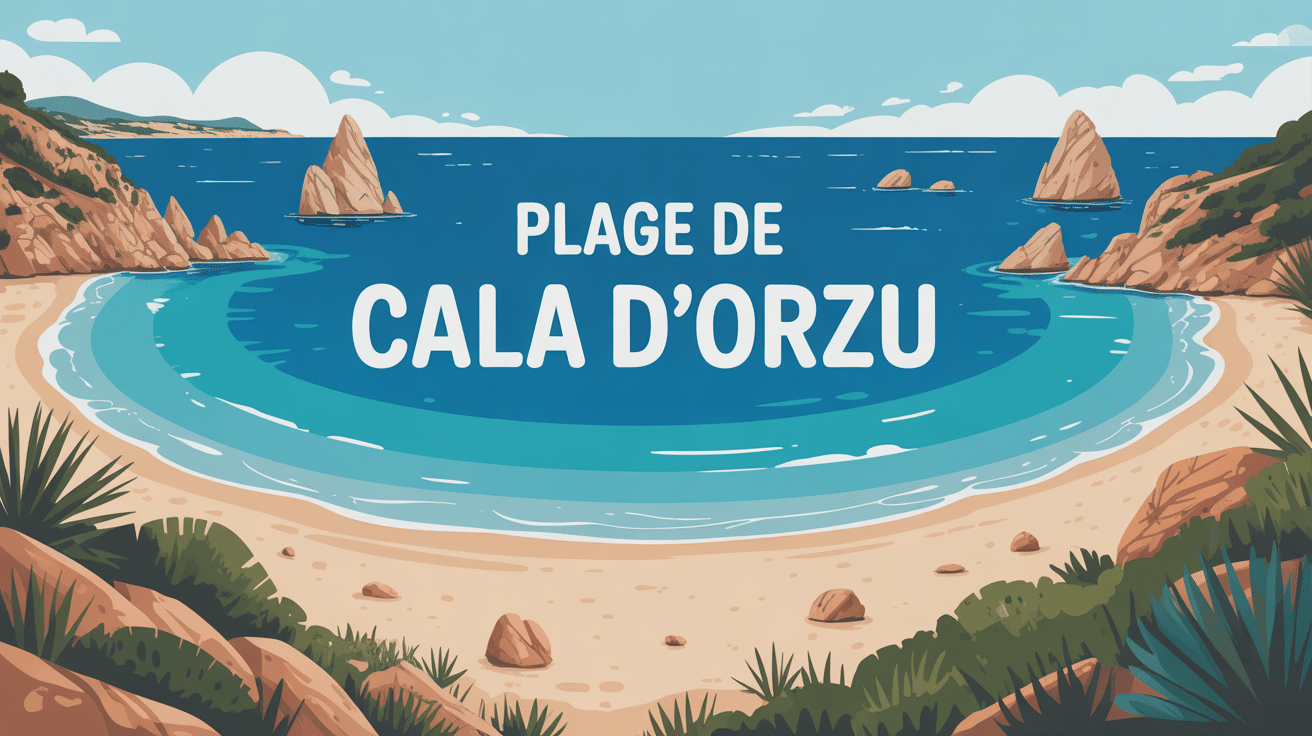 Vue de la plage de Cala d'Orzu sable doré et eaux turquoise