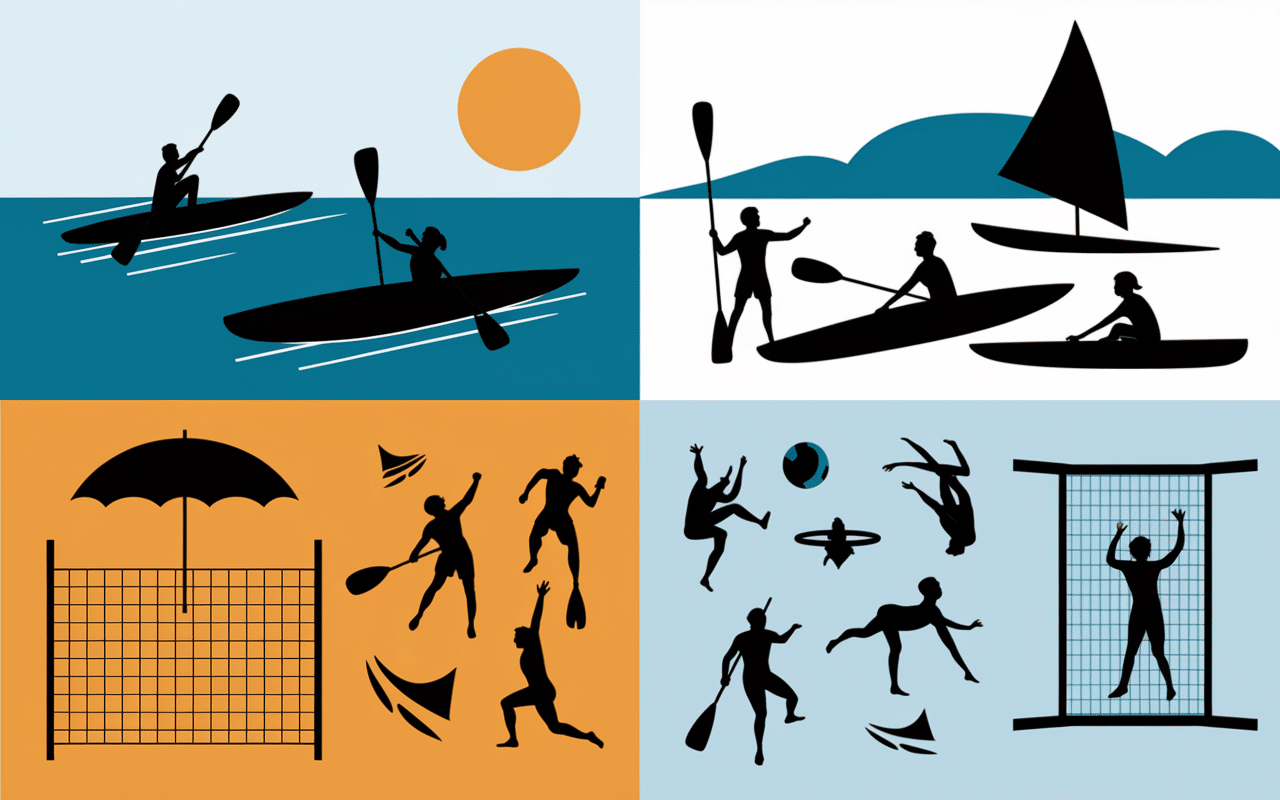 activités nautiques plage des arbousiers paddle kayak voile