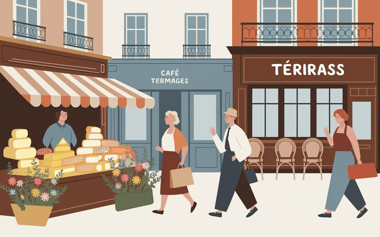 Que faire à Amsterdam marché lieu authentique illustration