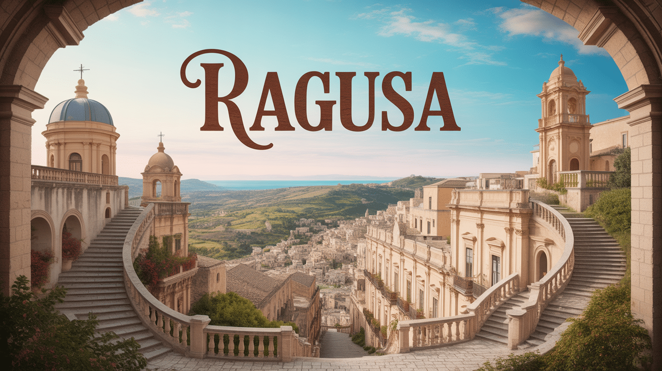 Vue panoramique Ragusa baroque