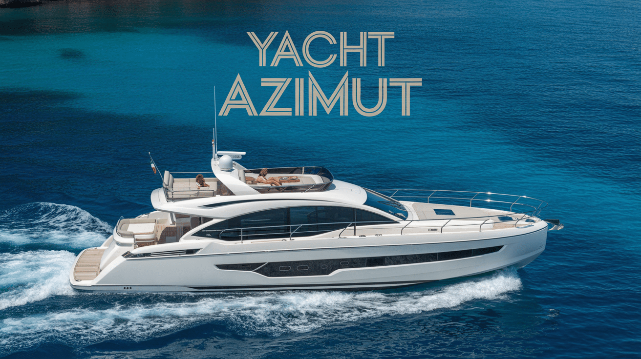 Yacht Azimut blanc sur mer bleue design raffiné