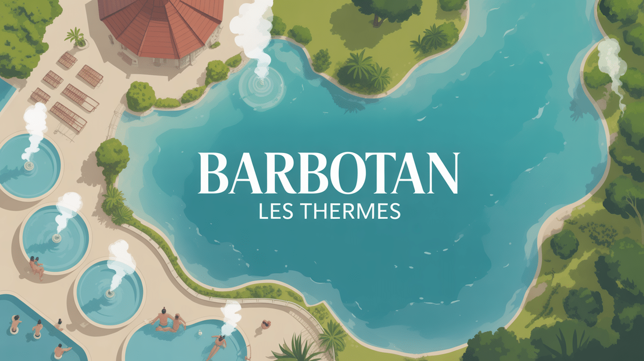 Vue aérienne de Barbotan les thermes station thermale