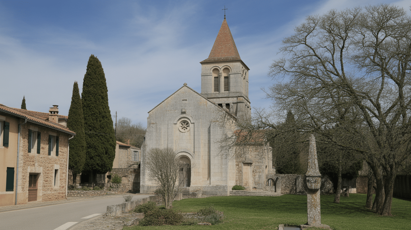 eglise romane beaulieu sous la roche ruelles pierre fontaine