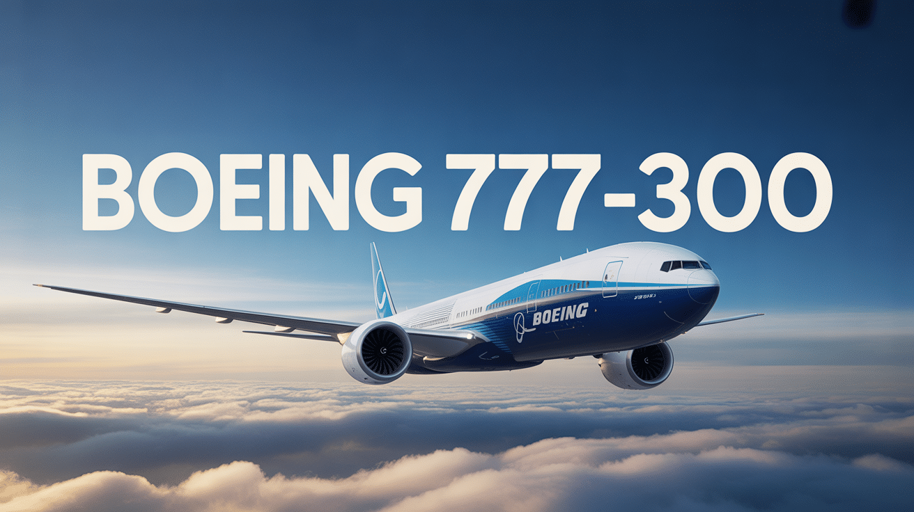 Boeing 777-300 volant au-dessus des nuages