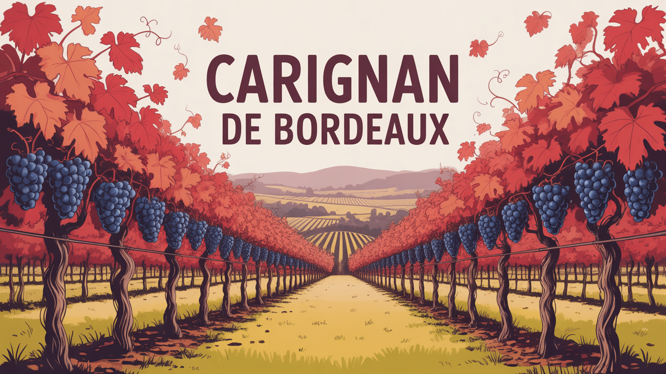 Carignan de Bordeaux paysage de vignoble artistique