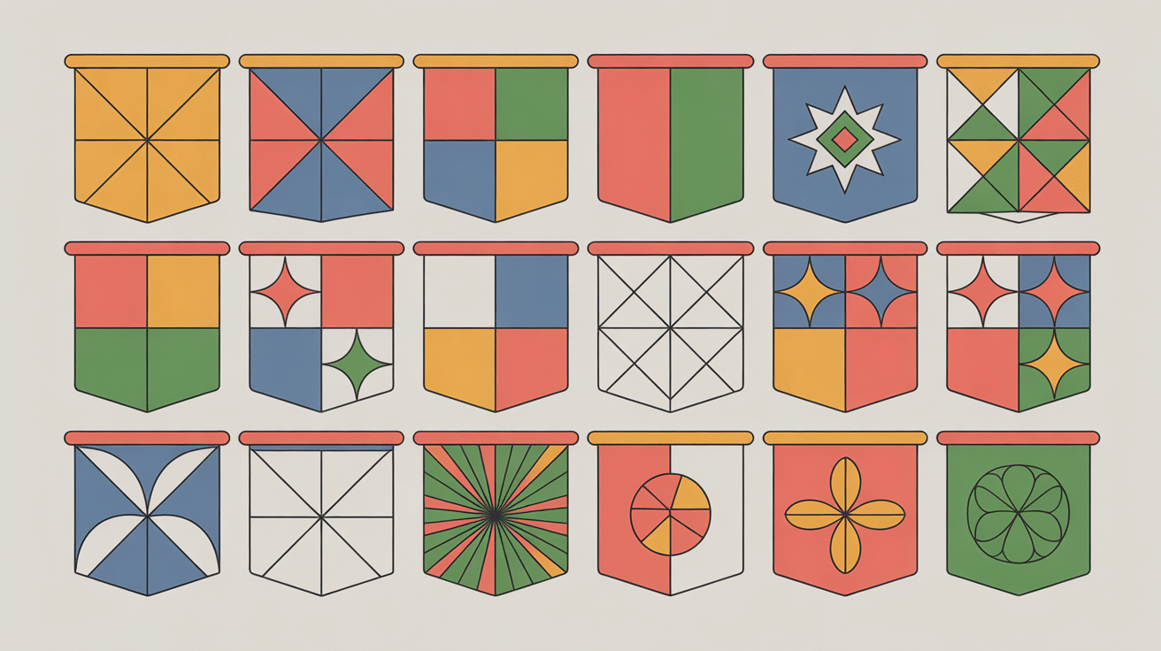Grille de drapeaux pays en m