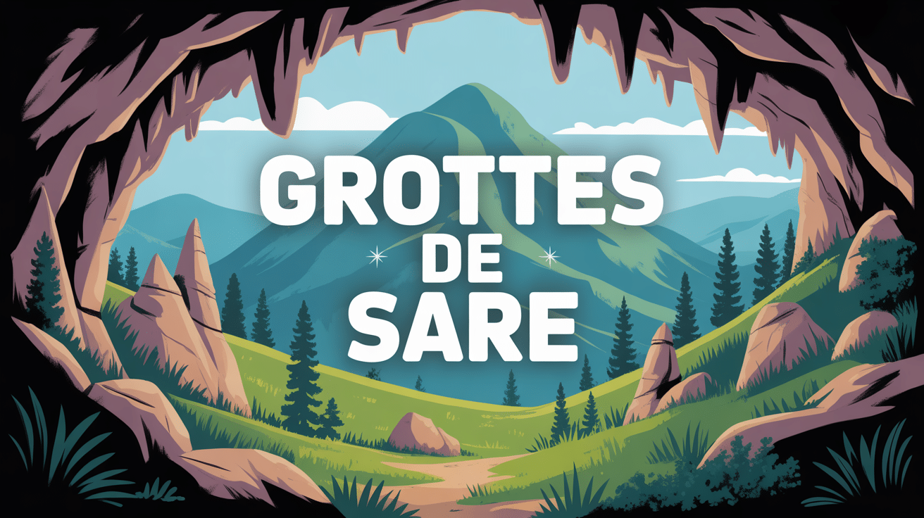 Entrée naturelle des grottes de Sare paysage montagne
